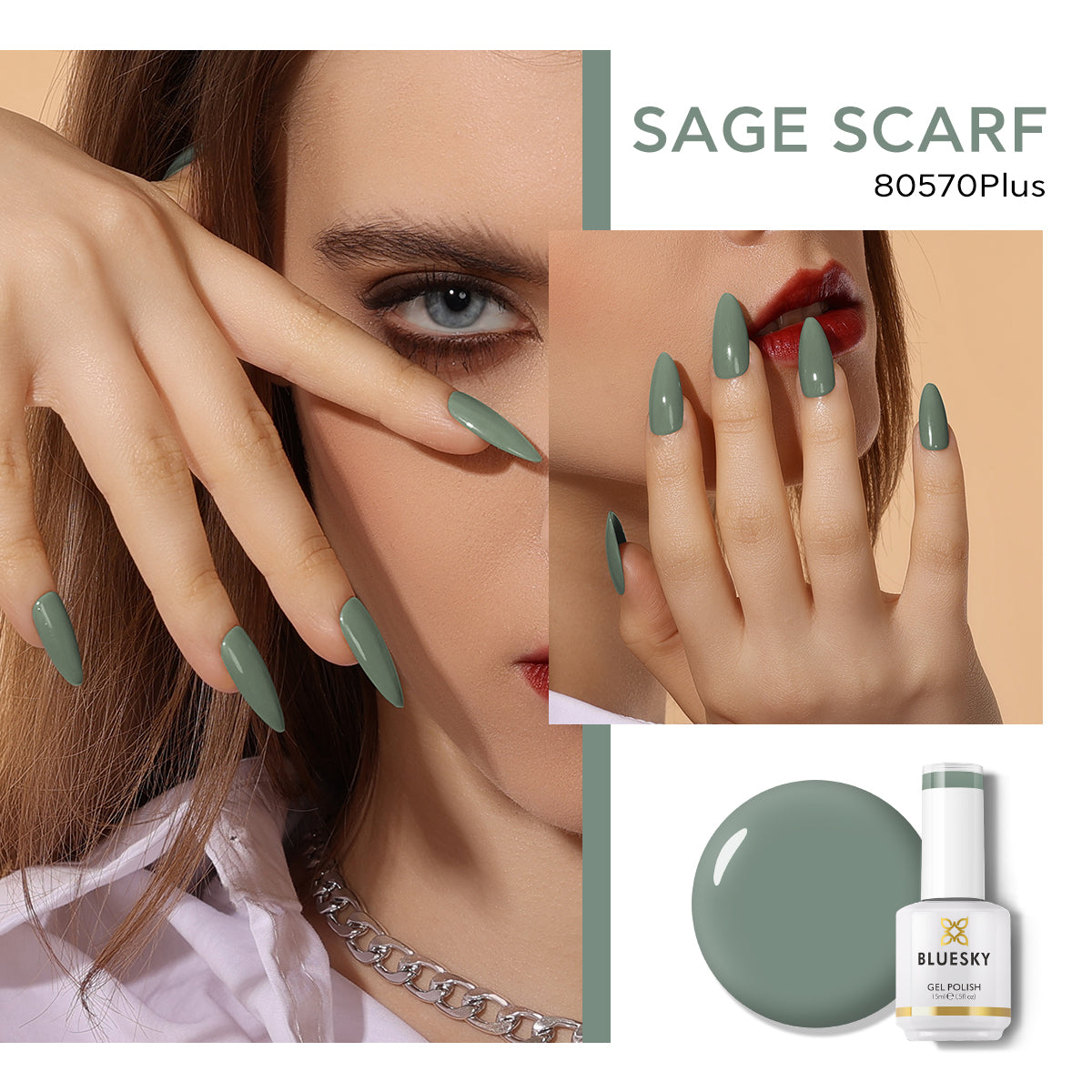 Gel Nail Polish | Classic PLUS | SAGE SCARF