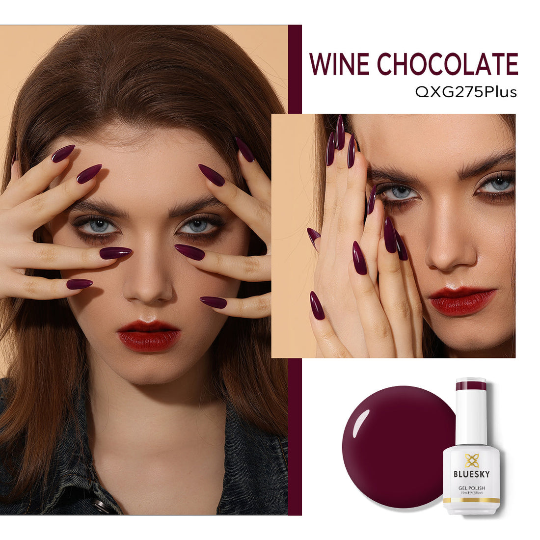 Gel Nail Polish | Classic PLUS | WINE CHOCOLATE