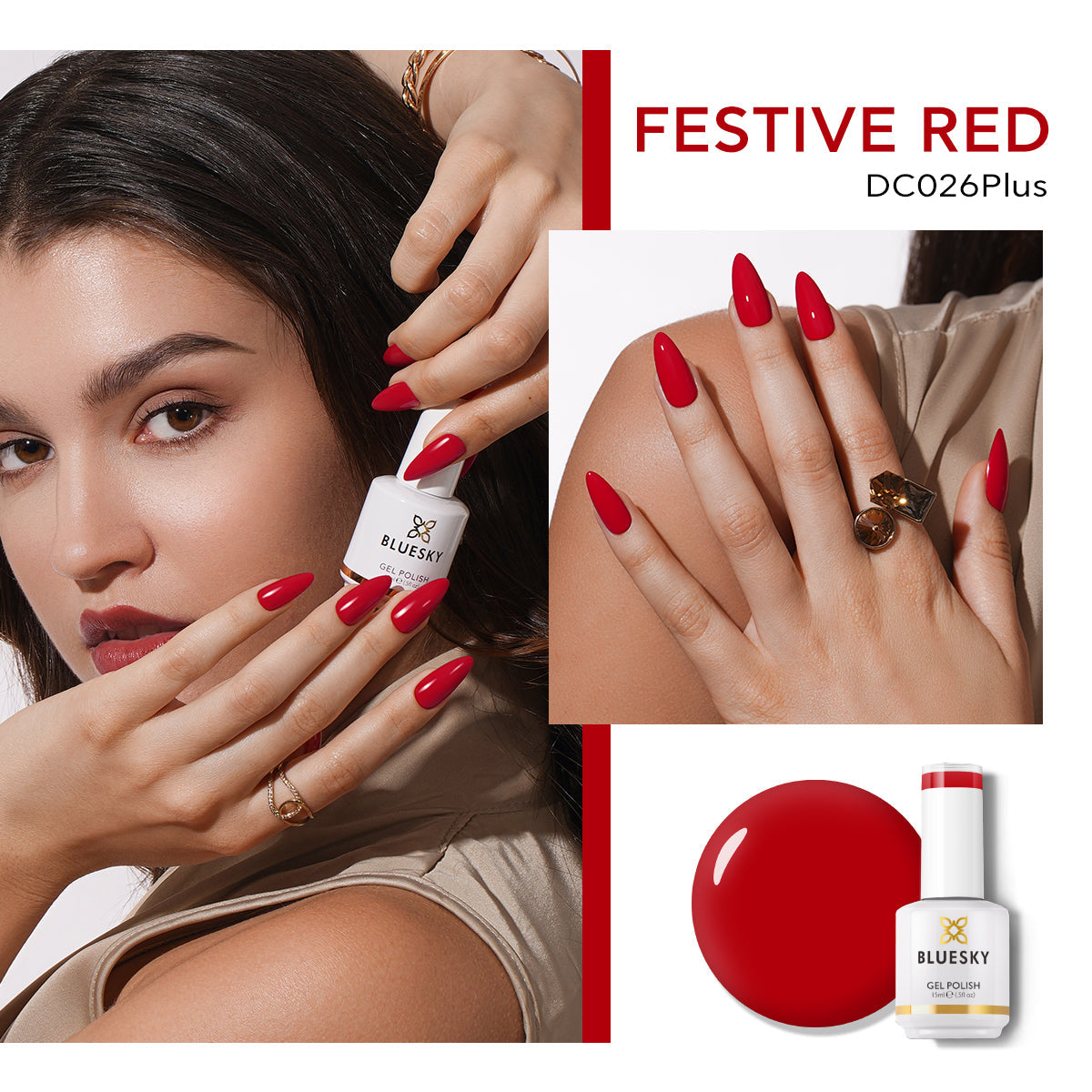 Gel Nail Polish | Classic PLUS | FESTIVE RED