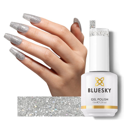 Gel Nail Polish | Classic PLUS | SILVER GLITTER EXPLOSION