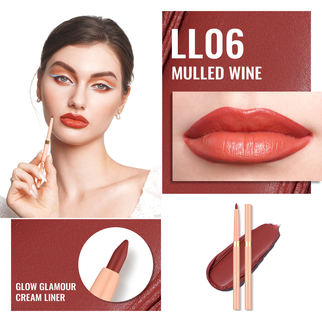 Glow Glamour Lip Liner | LL 06 Mulled Wine