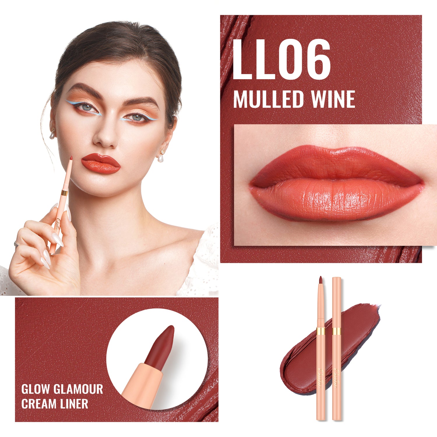 Glow Glamour Lip Liner | LL 06 Mulled Wine