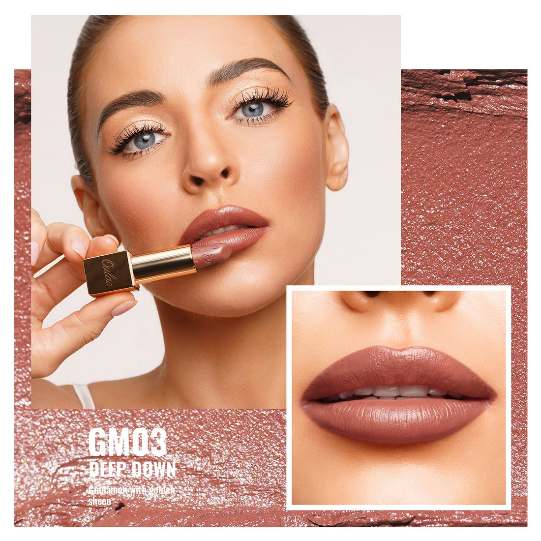 Metallic Shine Lipstick | GM03 Deep down