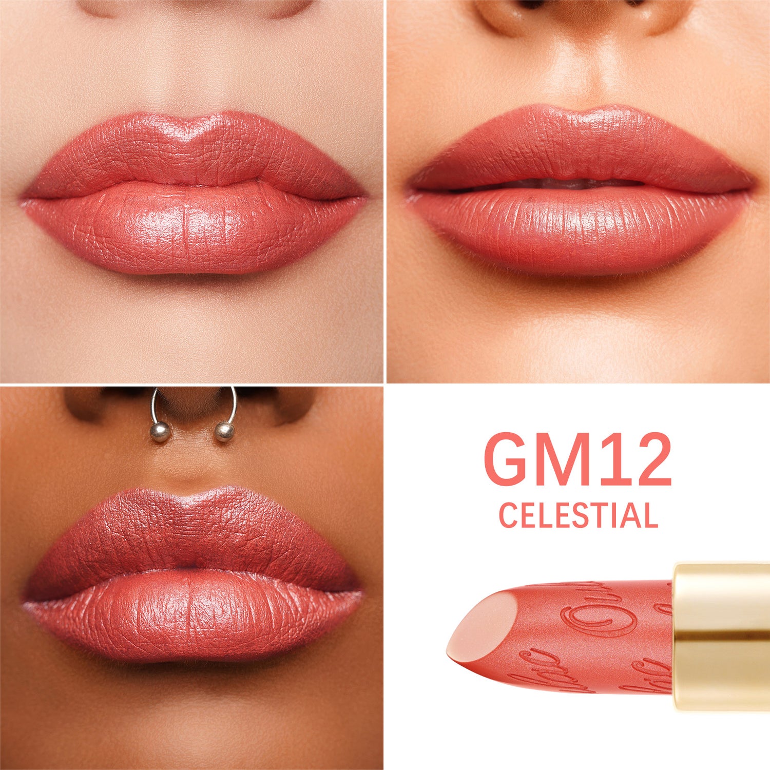 Metallic Shine Lipstick | GM12 Celestial