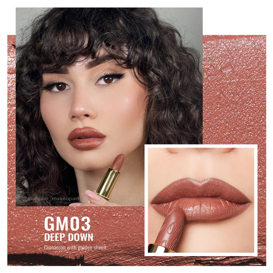 Metallic Shine Lipstick | GM03 Deep down