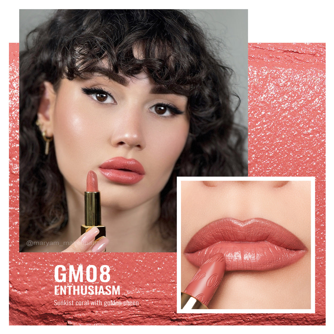 Metallic Shine Lipstick | GM08 Enthusiasm