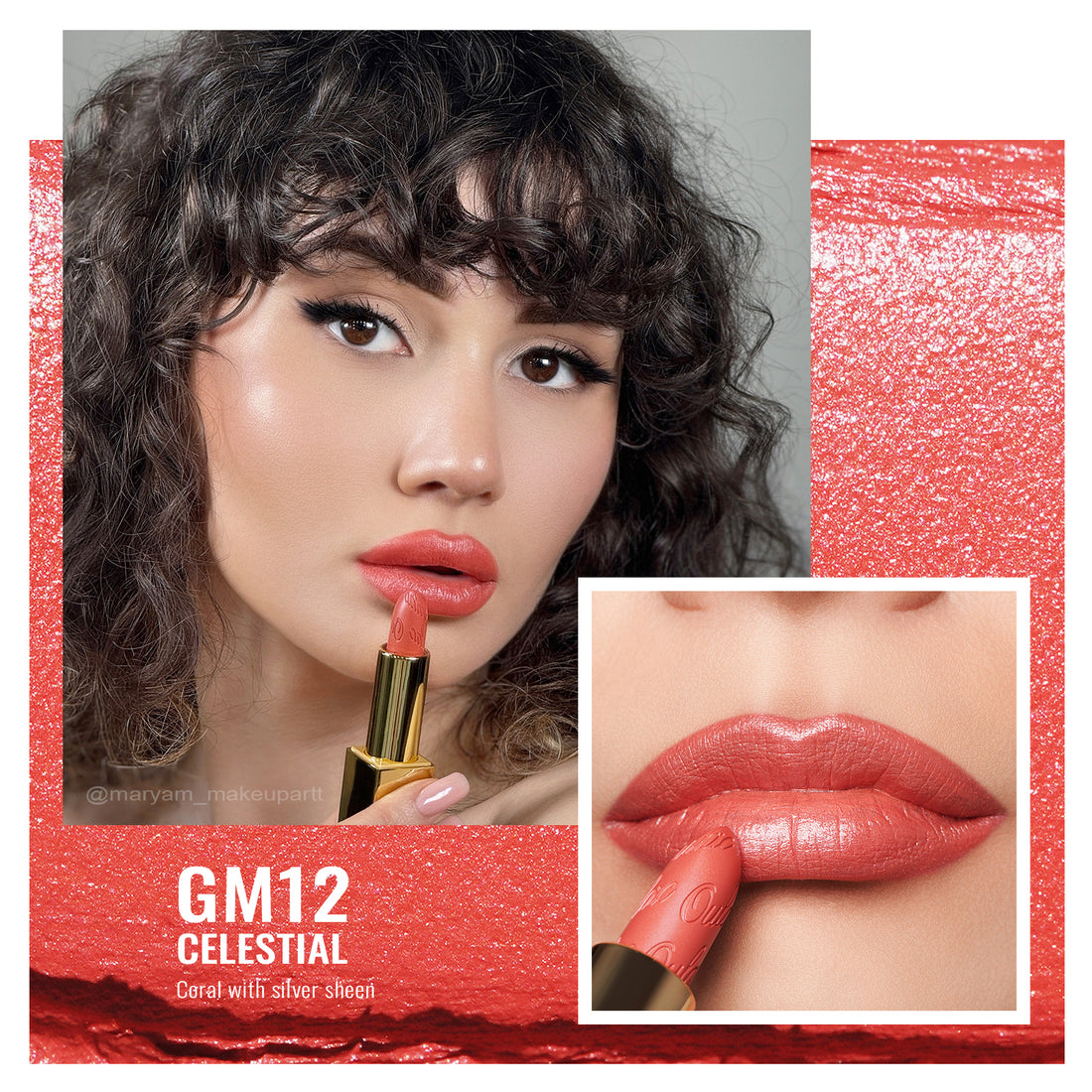 Metallic Shine Lipstick | GM12 Celestial