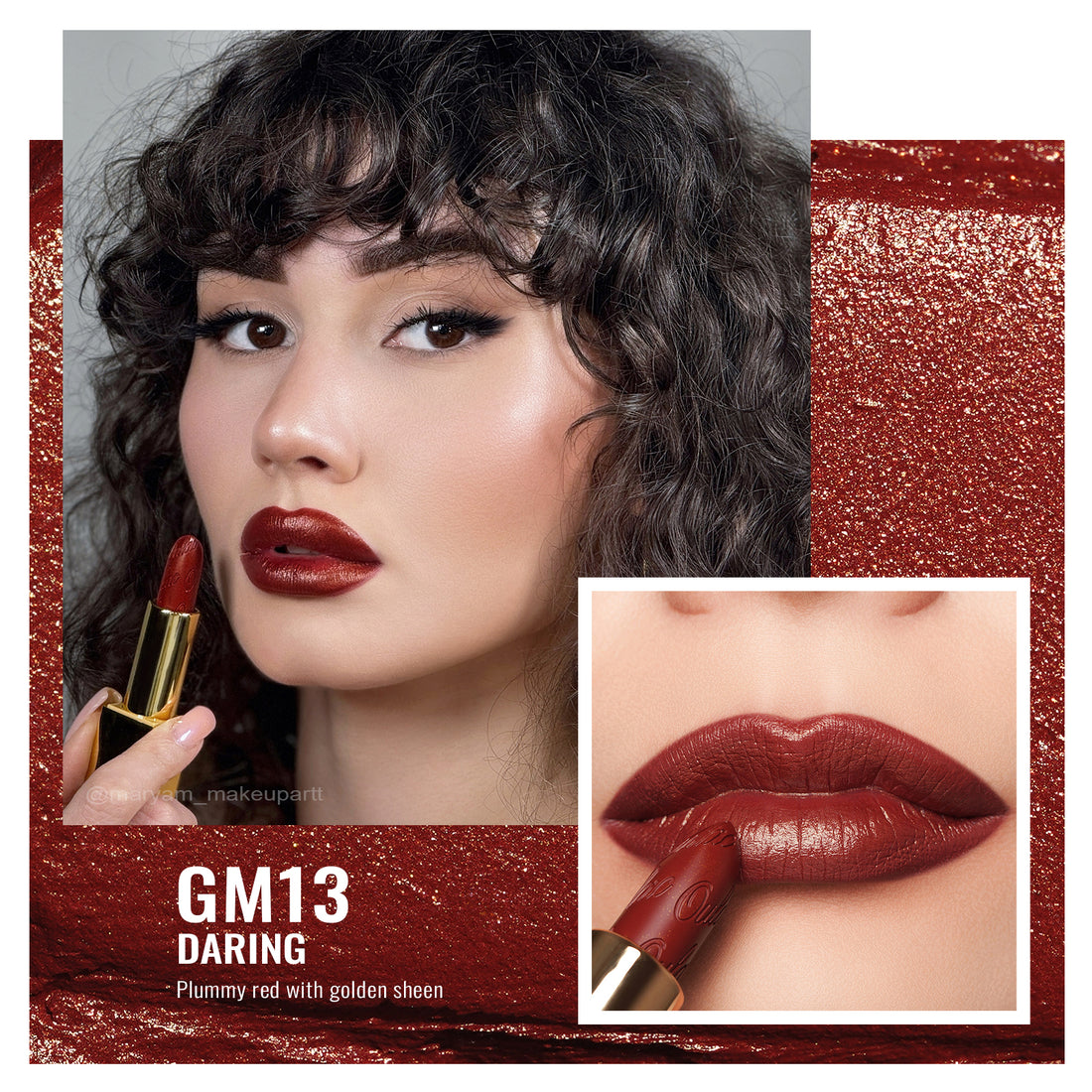 Metallic Shine Lipstick | GM13 Daring